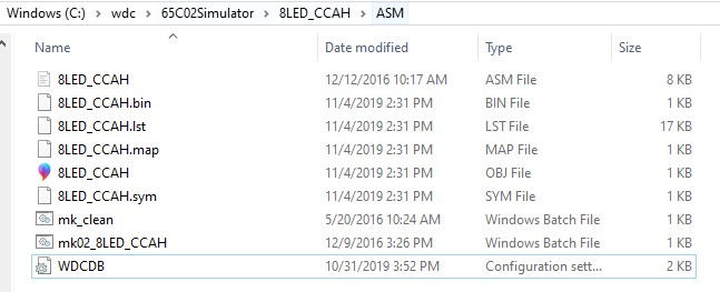 Windows Explorer shows files after BAT file is run.
